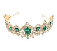 COOPHYA Tiara de Cristal para Boda y Compromiso, Adorno Ligero de Aleación con Cristales y Strass, Accesorio Elegante para Novia en Eventos Nupciales