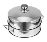 COOPHYA Vaporera de Acero Inoxidable de 20cm Tapa, Cesta de Vapor Multifuncional Fácil de Limpiar y Resistente al Óxido para Cocina en Casa