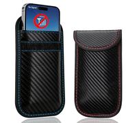Coorattyes Faraday - Bolsas para teléfonos, bolsa de teléfono Faraday, bolsas oscuras para teléfonos celulares, bolsa de bloqueo de señal de superficie de fibra de carbono, bloqueo de señal de llave
