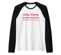 Coordenadas de Jolly Dump South Dakota Camiseta Manga Raglan