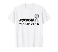 Coordenadas del Cabo Norte Globo Camiseta
