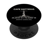 Coordenadas del Faro de Cape Hatteras Carolina del Norte PopSockets PopGrip Adhesivo