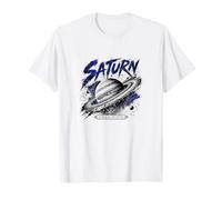 Coordenadas espaciales mundiales anilladas Saturn Planet Camiseta