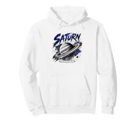 Coordenadas espaciales mundiales anilladas Saturn Planet Sudadera con Capucha