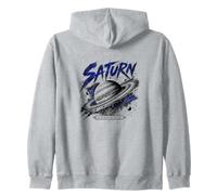 Coordenadas espaciales mundiales anilladas Saturn Planet Sudadera con Capucha