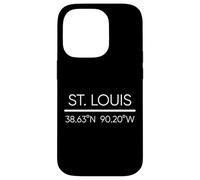 Coordenadas GPS de la ciudad de San Luis Missouri Saint Louisan Local Carcasa para iPhone 14 Pro