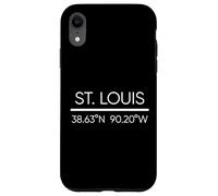 Coordenadas GPS de la ciudad de San Luis Missouri Saint Louisan Local Carcasa para iPhone XR
