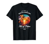 Coordenadas GPS Isle of Palms SC Sunset South Carolina Best Camiseta