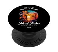 Coordenadas GPS Isle of Palms SC Sunset South Carolina Best PopSockets PopGrip Adhesivo