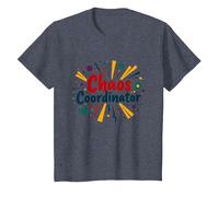 Coordinador de It's Fine Chaos Todo está Bien Divertido Camiseta, Niños, Azul Jaspeado, 2 años