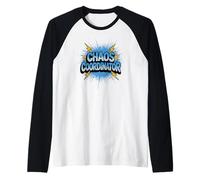 Coordinador del Caos Comic Burst Blue Lightning Camiseta Manga Raglan