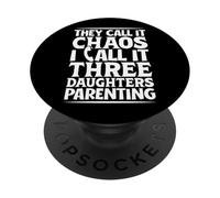Coordinador del caos - tres hijas PopSockets PopGrip Adhesivo