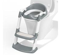 COOSEYA Adaptador Wc Niños, Infantil Asiento Inodoro, Reductor Wc Niños Plegable Antideslizante Cojín Suave A Prueba de Salpicaduras (Gris)