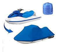 COOSOO Jet Ski Cover Trailerable Jet Ski Cover Cubierta de Moto acuática Personal Impermeable al Aire Libre para 420 * 300cm contra la Lluvia de Polvo Daños UV (Azul)