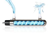 coospider-repta Esterilizador de luz UV en línea de 12 W para Control de Algas de Acuario con Bombilla UVC de 12 W, clarificador Ultravioleta de Acero Inoxidable, máquina de Matar Algas, removedor de