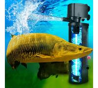 coospider-repta Filtro UV de acuario de 600 GPH para tanque de 75-300 galones, tanque grande de tortugas de peces, máquina de limpieza de agua verde, filtro de recipiente sumergible, potente filtro de