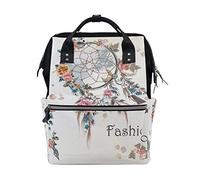 Coosun Attrape-rêves et motif de fleurs Sac à langer Sac à dos, DE Grande capacité Muti-function Sac à dos de voyage