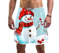 coosun Pantalones cortos de playa con renos navideños para hombre, de secado rápido, talla S, M