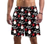 coosun Pantalones cortos de playa con renos navideños para hombre, de secado rápido, talla S, XL