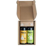 COOSUR Squizz - Pack Aceite de Oliva Virgen Extra, Cosecha Temprana + Salteo - Aceite Oliva Virgen Extra para Regalar, Cómodo Formato Antigoteo - 2 x 620 ml