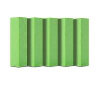 COOVS 5 limas de uñas profesionales de color esponja de papel de lija con pulidor y pulidor, juego de herramientas de papel de lija de manicura (color: 5 piezas verde A)