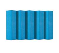 COOVS 5 limas de uñas profesionales de color esponja de papel de lija con pulidor y pulidor, juego de herramientas de papel de lija de manicura (color: 5 piezas azul A)