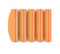 COOVS 5 limas de uñas profesionales de color esponja de papel de lija con pulidor y pulidor, juego de herramientas de papel de lija de manicura (color: 5 piezas naranja)