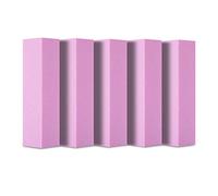 COOVS 5 limas de uñas profesionales de color esponja de papel de lija con pulidor y pulidor, juego de herramientas de papel de lija de manicura (color: 5 piezas rosa A)