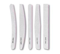 COOVS 5 limas de uñas profesionales de color esponja de papel de lija con pulidor y pulidor, juego de herramientas de papel de lija de manicura (color: mezcla de 5 piezas)