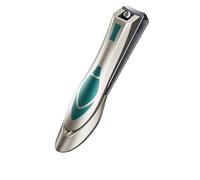 COOVS Cortauñas antisalpicaduras de acero inoxidable afilado cortador de uñas duras tijeras de uñas grandes pedicura oblicua boca herramientas de manicura (color: grande plano)