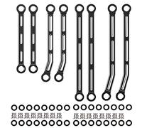 COOWOO Juego de 8 eslabones de chasis de alta holgura para Traxxas 1/18 TRX-4M RC Crawler Car Set de 8 negro