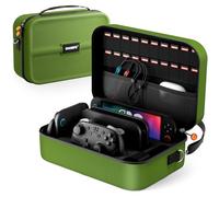 COOWPS Switch 2 - Funda para Nintendo Switch 2 (2025), funda de viaje portátil de protección completa con 20 ranuras para tarjetas de juego, bolsa de transporte a prueba de polvo de gran espacio para