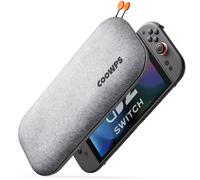 COOWPS Ultra Slim Switch 2 Case for Nintendo Switch 2 (2025), Odorless Felt Portable Full Protection Hard Shell Soft Lining Carrying Case with 8 Switch 2 Games Card Slots, for Travel Storage White