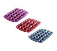 COOX® Molde de silicona para magdalenas con 24 pocillos plegables