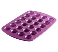 COOX® Molde de silicona para magdalenas con 24 pocillos plegables (lila)