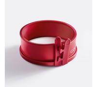 coox Molde desmontable con bandeja de porcelana de 12 cm, molde de silicona con fuente de porcelana para servir, moldes para hornear pequeños pasteles, ideal para postres individuales