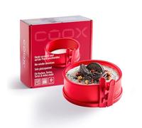 coox Molde desmontable con bandeja de porcelana de 12 cm, molde de silicona con fuente de porcelana para servir, moldes para hornear pequeños pasteles, ideal para postres individuales