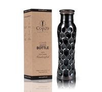 COP29 Botella de Agua de Hada de Cobre Puro Hecha a Mano: un Recipiente de Cobre ayurvédico, Embalaje de Regalo: 900 ml / 30 oz (Panal Antiguo)