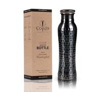 COP29 Botella de Agua de Hada de Cobre Puro Hecha a Mano: un Recipiente de Cobre ayurvédico, Embalaje de Regalo: 900 ml / 30 oz (Martillado Antiguo)
