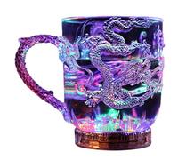 Copa acrílica con para beber Vino de vino que cambia de color, taza de café iluminada para mesas festivas, eventos, fiestas de Navidad y Halloween-Lichtdeko
