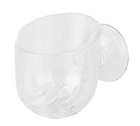 Copa Alimentadora para Acuario de Vidrio con Ventosa Roja | para peces tropicales, agua dulce y salada, vidrio transparente, fijación estable, para alimento vivo
