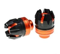 Copa Anticaída para moto Aluminio CNC Par Protector Horquilla(Orange) | Aluminio CNC para premium, acabado para superficie alto, para resistencia desgaste extrema, par completo, universal