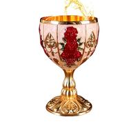 Copa Copa | Elegante taza de proxeneta con patrón floral en relieve retro de aleación de zinc de 30 ml, adornos retro para bodas en bares de casa, copa regalo, pequeña taza de vino para b