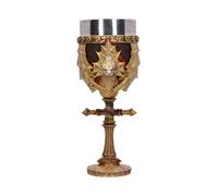 Nemesis Now Dark Souls Ornstein - Copa de 15,5 cm, resina, oro, producto oficial de Dark Souls, copa de vino Dark Souls Trilogy, inserto de acero inoxidable, fundido en la mejor resina, pintado a mano