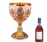 Copa de 30 ml de aleación de zinc con diseño floral en relieve retro elegante taza de proxeneta, copa de vino | Adornos para gabinete de vino, pequeña taza de vino para cerveza, coc