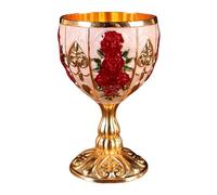 Copa de 30 ml de aleación de zinc con diseño floral en relieve retro elegante taza de proxeneta, copa de vino | Adornos para gabinete de vino, pequeña taza de vino para cerveza, coc