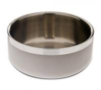 Copa de acero inoxidable de doble pared mate para perros - Ferribiella - Tamaño: Pequeño | Color del Producto: Gris