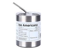 Copa De Café Americana - Vaso De Café Ice Anti Spill De 320 Ml | Taza Aislada Al Vacío, Elegante Diseño De Acero Inoxidable De Acero Térmico De Doble Pared De Doble Pared De Doble Capa