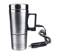 Copa De Coche De Calefacción Eléctrica - Taza De Hervidor Eléctrico Portátil Calentada | Taza De Calefacción De Coche De Viaje De 300 Ml, Café Caldera De Acero Inoxidable Y Taza De Th