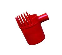 Copa de cosecha de granja, herramienta manual de frutas de polipropileno rojo con dientes de peine frontal, cubierta protectora de mano, recolector de cosecha pequeña para trabajos de jardín